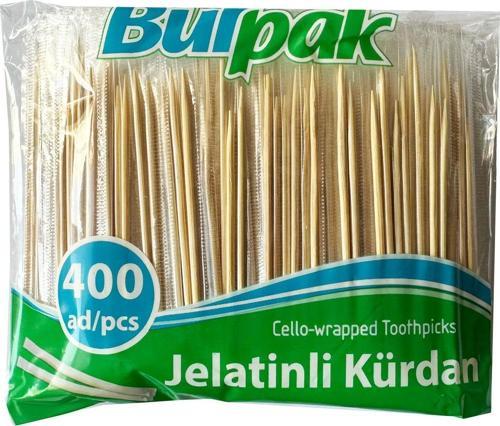 Jelatinli / Poşetli Ahşap Kürdan - 400 Adetlik Paket