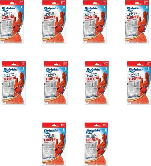 Lateks Bulaşık Temizlik Eldiveni - Kırmızı - Small Boy ( Küçük ) - 7-7,5 - 10 Paket