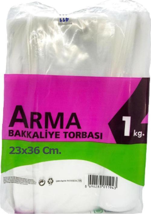 Naksan Arma Şeffaf Naylon 2 lik 23x36 Cm. Bakkaliye Poşeti Torbası - 1 Kg. - Ort. 190 Adet - 1 Paket