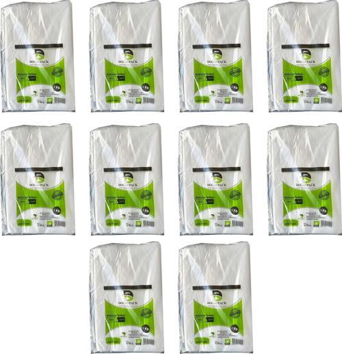 Doğanpack Şeffaf Naylon 5 lik 30x52 Cm. Bakkaliye Poşeti Torbası - 10 Kg. -Ort. 850 Adet - 10 Paket