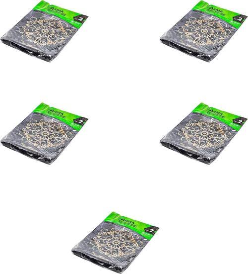 Baskılı Mini Blok Poşet Torba - No : 2 - 25x37 Cm. - Siyah - 100 Adetlik 5 Paket