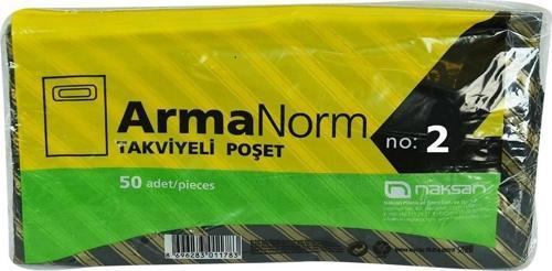 Naksan Takviyeli İnce Desenli Çizgili Siyah Çanta Poşet Torba - 2 No - 26x38 Cm. - 50 Adetlik Paket