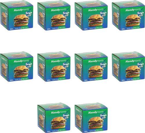 norm Hamburger Burger Pide Tost Sandviç Kılıfı Poşeti - 12.5x12.5 Cm. - 2000 Adetlik 10 Kutu