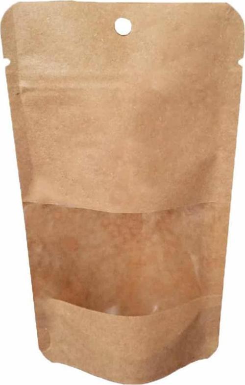 Pencereli Kraft Delikli Kilitli Kese Kağıdı - Orta Boy - 13x22x7 Cm. - 20 Adetlik 10 Paket