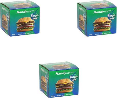 norm Hamburger Burger Pide Tost Sandviç Kılıfı Poşeti - 12.5x12.5 Cm. - 2000 Adetlik 3 Kutu