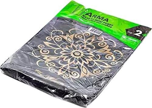 Baskılı Mini Blok Poşet Torba - No : 2 - 25x37 Cm. - Siyah - 100 Adetlik 1 Paket