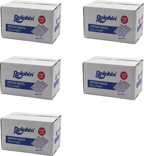 Kilitli Şeffaf Buzdolabı Kilitli Saklama Poşeti Torba - 9x11 Cm. - 1000 Adetlik 5 Kutu