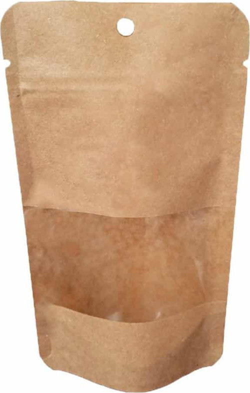 Pencereli Kraft Delikli Kilitli Kese Kağıdı - Orta Boy - 16x27x8 Cm. - 20 Adetlik 1 Paket