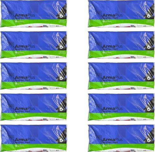 Plus Takviyeli Kalın Baskılı Beyaz Çanta Poşet Torba - 6 No - 60x70 Cm. - 50 Adetlik 10 Paket