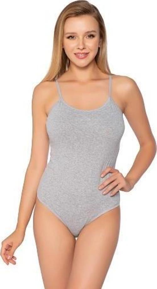 Bayan İp Askılı Çıtçıtlı Body Likralı Body