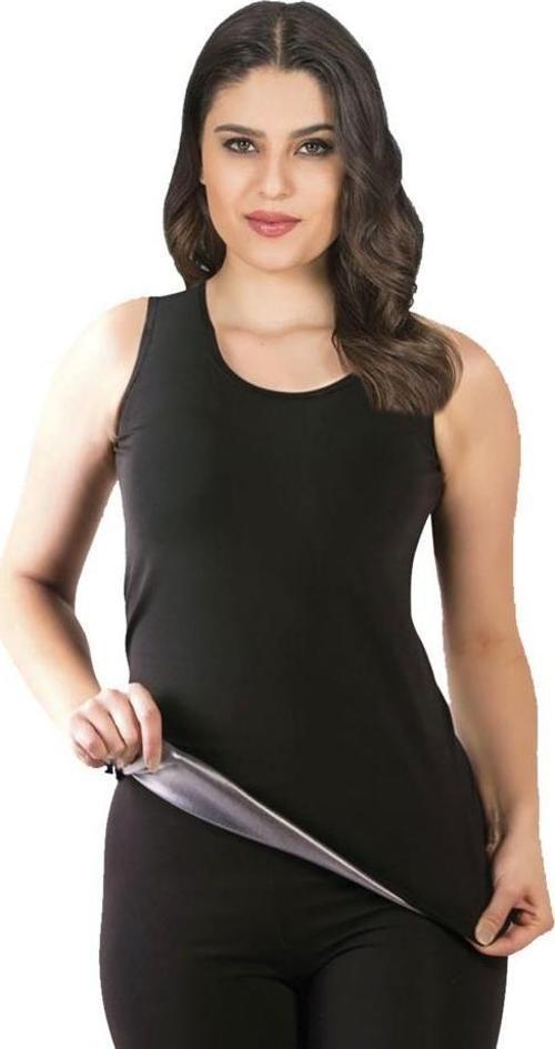 Bayan Siyah Kolsuz Termal Sauna Atlet Tayt Takım 743