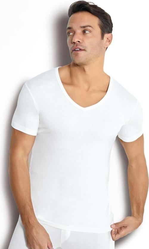 162 ERKEK TERMAL İÇLİK ÜST KISA KOL V YAKA TEKLİ