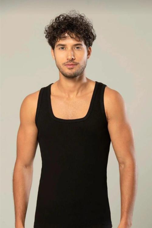 1128 ERKEK KARE YAKA KAŞKORSE ASKILI ATLET 3 ADET