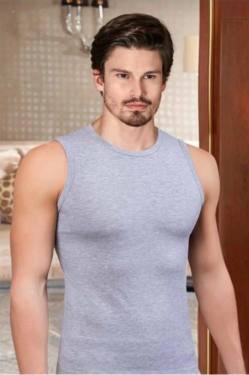 1026 ERKEK SÜPREM KOLSUZ LİKRALI BİSİKLET YAKA ATLET 10 ADET