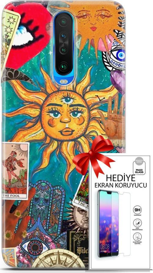 Xiaomi Redmi K30 Kılıf Orijinal Seri Bounce 08 Elodie Edwards Baskılı Kılıf + Ekran Koruyucu