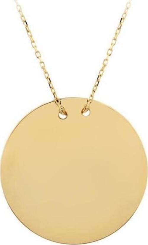 Altın Plaka Kolye - 14k - 3.04gr