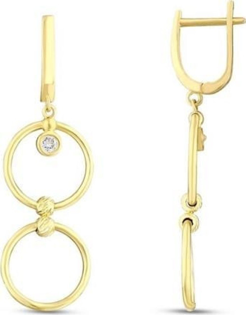 Tasarım Altın Küpe - 14k - 3.23gr