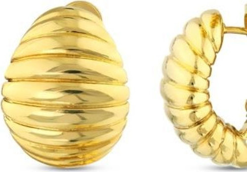 Tasarım Altın Küpe - 14k - 3.32gr
