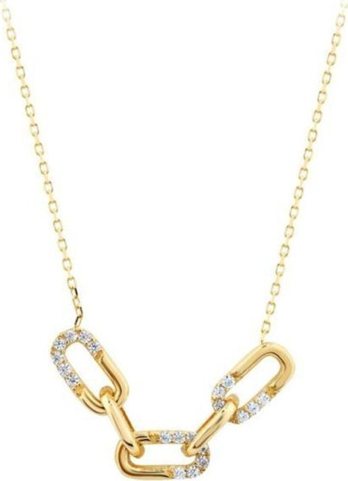 Taşlı Altın Kolye - 14k - 2.37gr