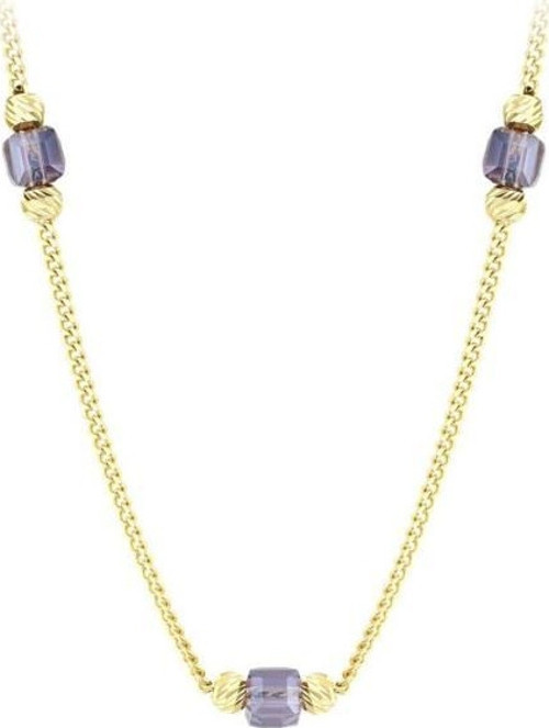 Renkli Taşlı Altın Kolye - 14k - 4.12gr