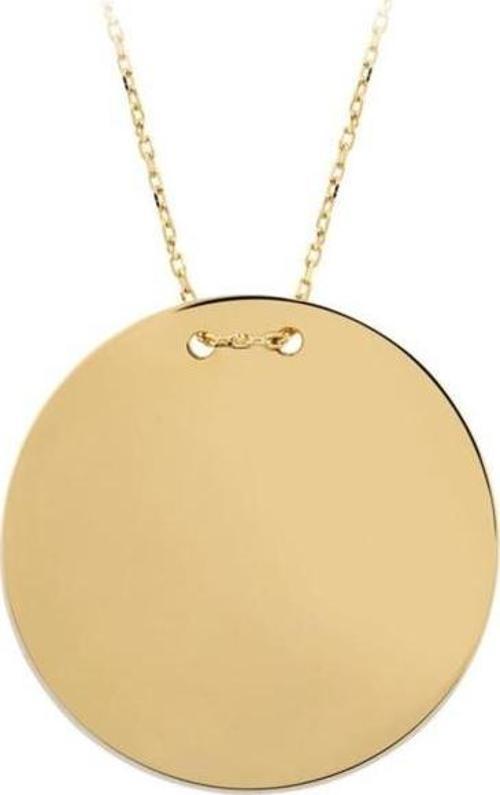 Altın Plaka Kolye - 14k - 3.55gr