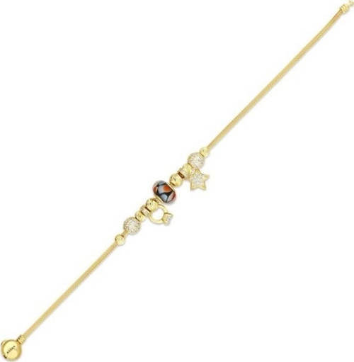 Tasarım Altın Charm Bileklik - 14k - 8.36gr