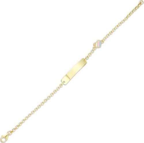 Kalp Figürlü Altın Çocuk Künye - 14k - 2.29gr
