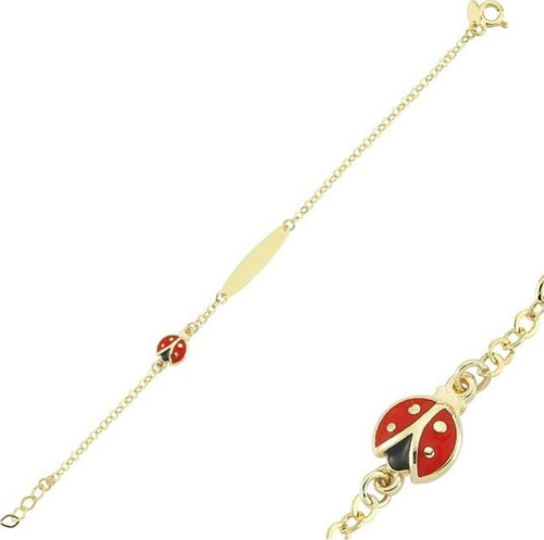 Uğur Böceği Figürlü Altın Çocuk Künye - 14k - 1.16gr