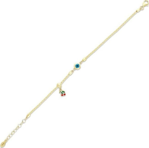 Kiraz Figürlü Altın Çocuk Bileklik - 14k - 2.47gr