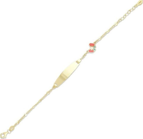 Kelebek Figürlü Altın Çocuk Künye - 14k - 2.24gr