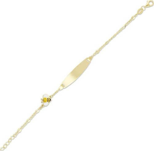 Arı Figürlü Altın Çocuk Künye - 14k - 2.31gr