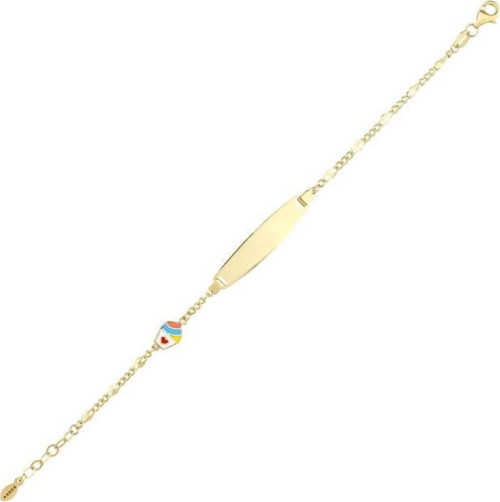 Dondurma Figürlü Altın Çocuk Künye - 14k - 2.21gr
