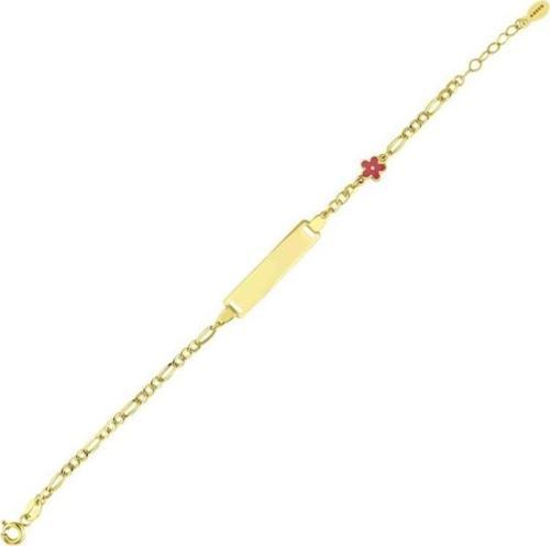 Çiçek Figürlü Altın Çocuk Künye - 14k - 1.53gr