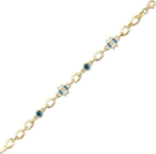 Nazarlıklı Altın Çocuk Bileklik - 14k - 3.62gr
