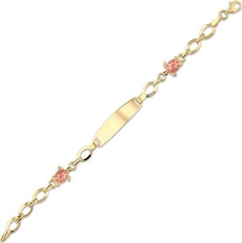 Kaplumbağa Figürlü Altın Çocuk Künye - 14k - 3.68gr