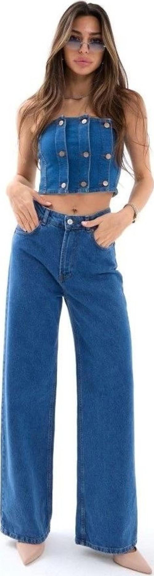 7415 KOT PANTOLON-KOYU MAVİ