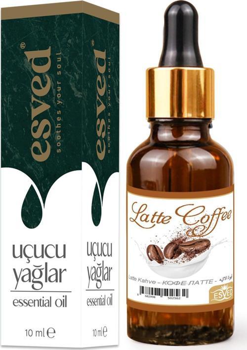 Latte Kahve Kokusu Saf Esansiyel Uçucu Yağ Buhurdanlık Yağı Difüzör Esansı Aromaterapi Ortam Koku 10ml