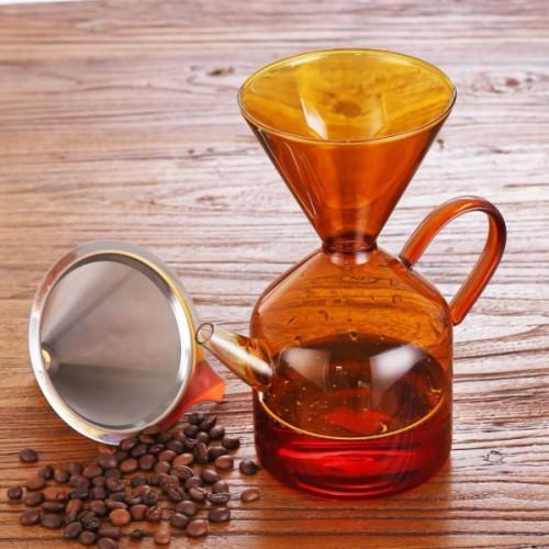 Büro Ev Ofis Çay Keyfi için Cam Kahve Demleme Seti