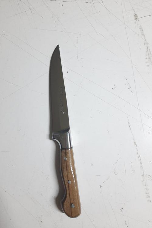 Büro Ev Ofis Mutfağı için 29CM Ahşap Saplı Metalik Korumalı Bıçak Mutfak Bıçağı
