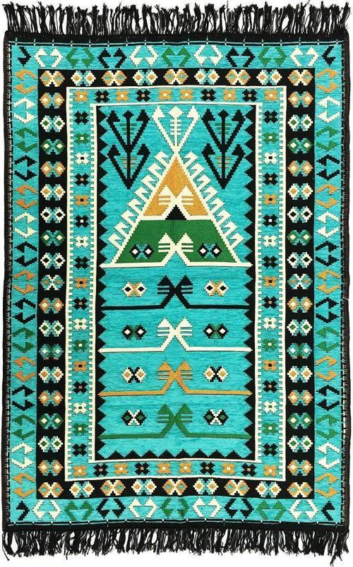 Shark Anadolu Seccade Kilim 6 Turkuaz