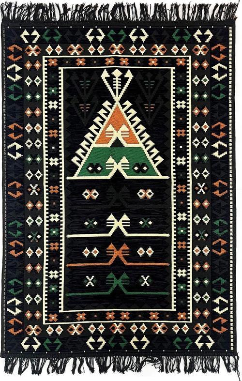 Shark Anadolu Seccade Kilim 16 Siyah