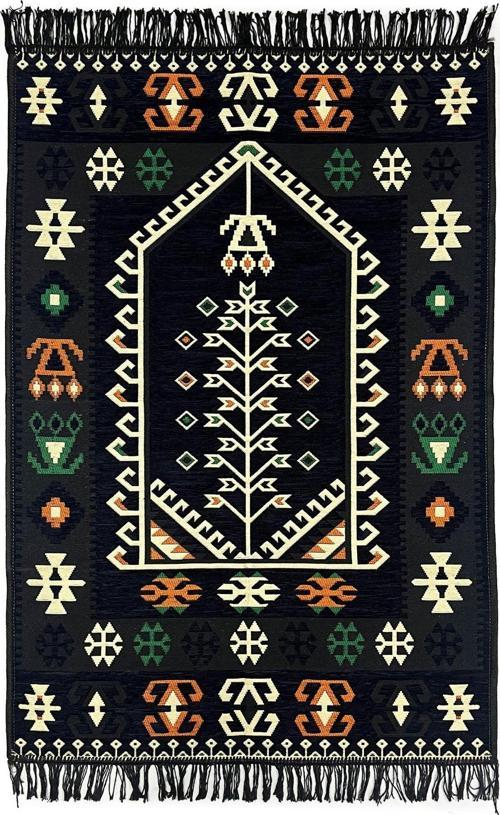 Shark Anadolu Seccade Kilim 17 Siyah