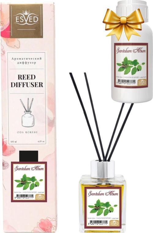 Sandal Ağacı Kokusu 100 Ml Çubuklu Oda Kokusu Yedek Dolum Şişesi Hediyeli