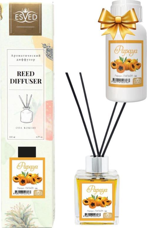 Papaya Kokusu 100 Ml Çubuklu Oda Kokusu Yedek Dolum Şişesi Hediyeli