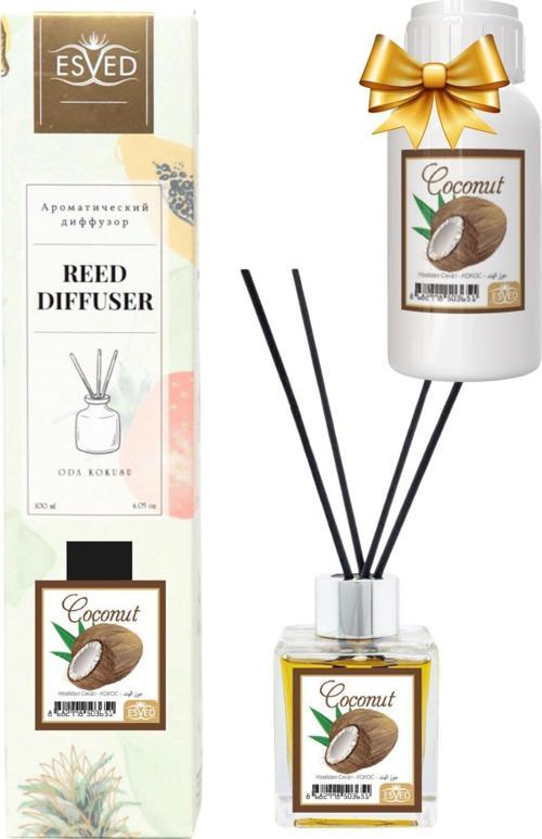 Hindistan Cevizi Kokusu 100 Ml Çubuklu Oda Kokusu Yedek Dolum Şişesi Hediyeli