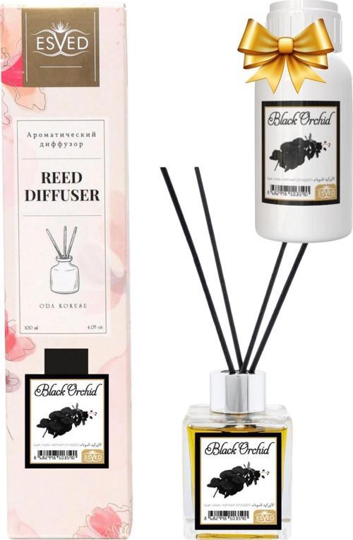 Siyah Orkide Kokusu 100 Ml Çubuklu Oda Kokusu Yedek Dolum Şişesi Hediyeli