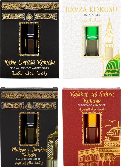 Kabe Örtüsü Kokusu Medine Ravza Kokusu Makamı İbrahim Kokusu ve Kubbetül Sahra kokusu Alkolsüz Esans 3ml