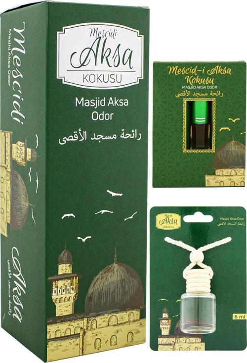 Mescidi Aksa Kokusu 400ml Sprey Ve Mescidi Aksa Kokusu 8 Ml Araba Kokusu Cam Şişe Ve Mescidi Aksa Alkolsüz Esans 3Ml
