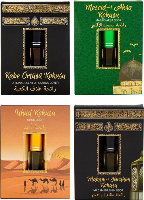 Kabe Örtüsü Kokusu Mescidi Aksa kokusu Uhud Kokusu Ve Makamı İbrahim Kokusu Alkolsüz Esans 3ml