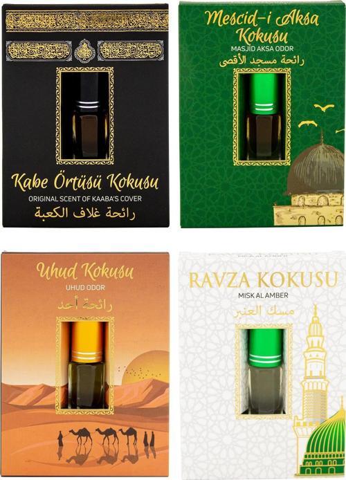 Kabe Örtüsü Kokusu Mescidi Aksa kokusu Uhud Kokusu Ve Medine Ravza Kokusu Alkolsüz Esans 3ml